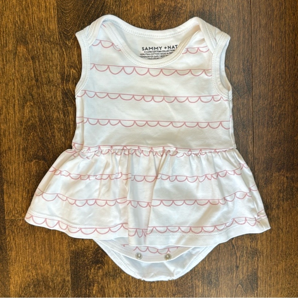 Sammy + Nat Skirted Bodysuit with Scallop Design (3-6 months)
